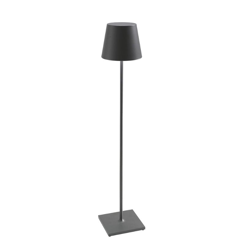 Frontgate Spencer Indoor/outdoor Cordless Rechargeable Led Floor Lamp In Gray