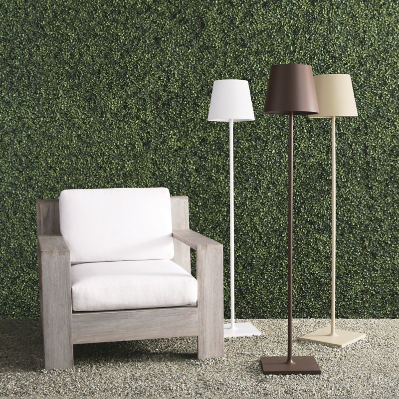 Frontgate Spencer Indoor/outdoor Cordless Rechargeable Led Floor Lamp In Gray