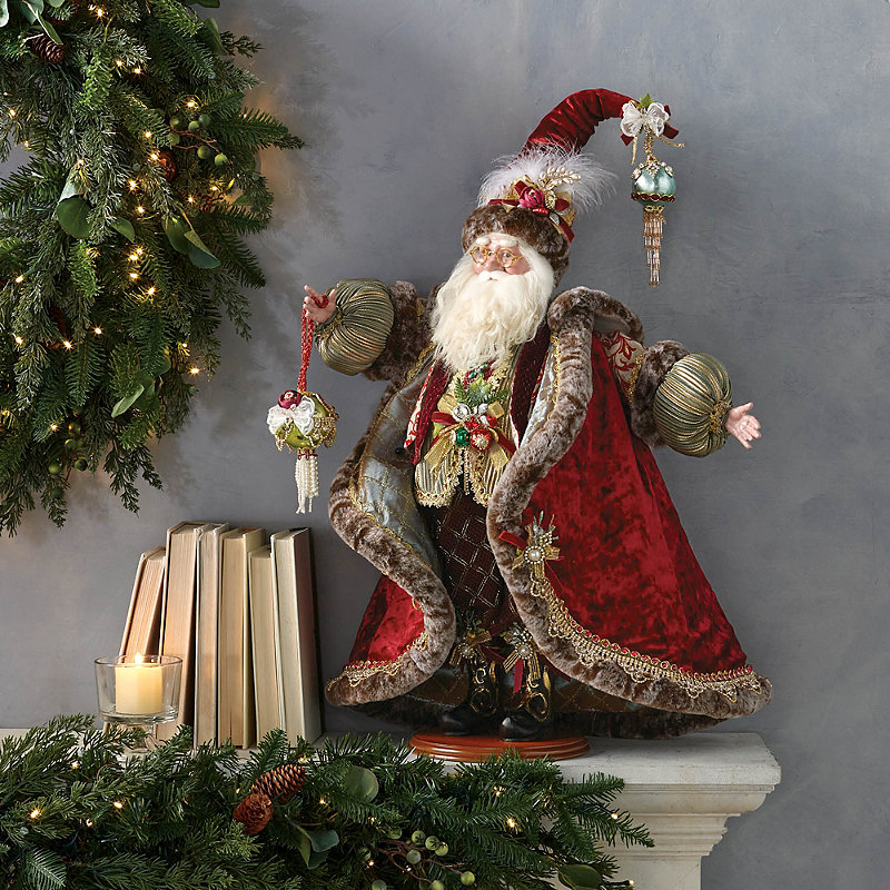 Frontgate Mark Roberts Santa's Favorite Ornament Santa In Multi