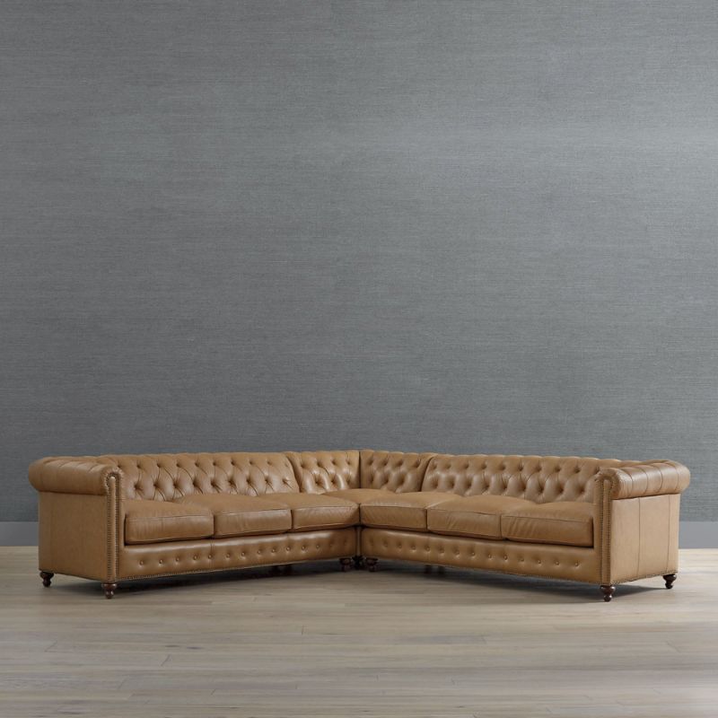 Frontgate Logan Chesterfield 3-pc. Sofa Sectional