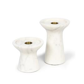 Marble Candlesticks, Set of Two