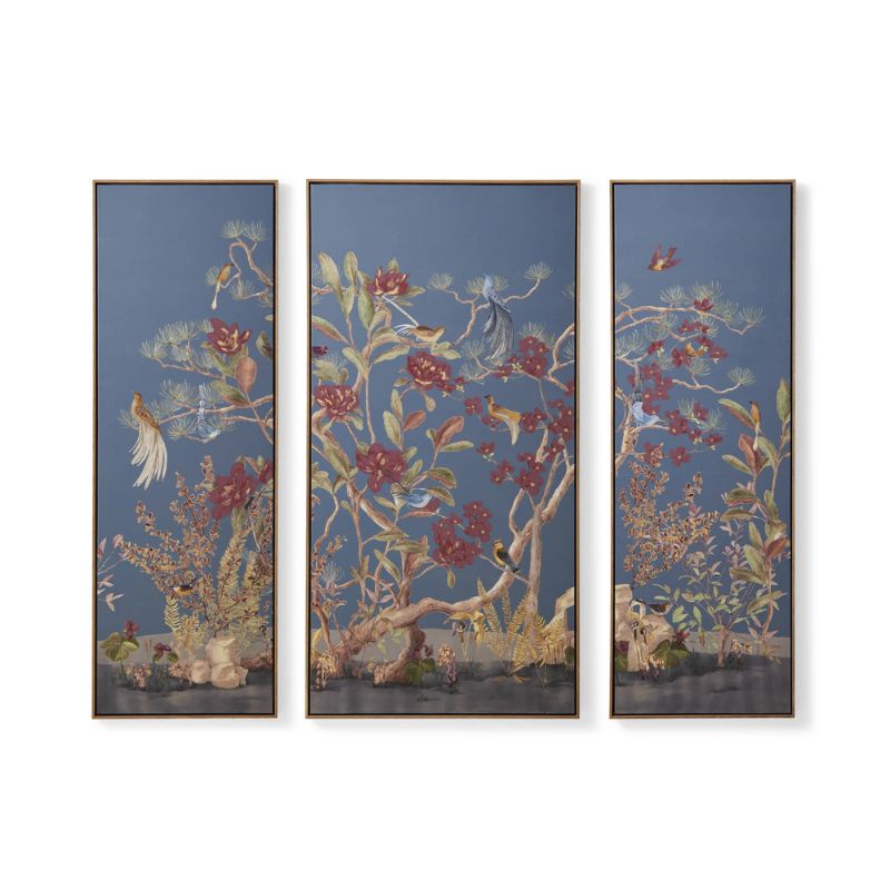 Frontgate Pheasants And Forest Giclee Triptych