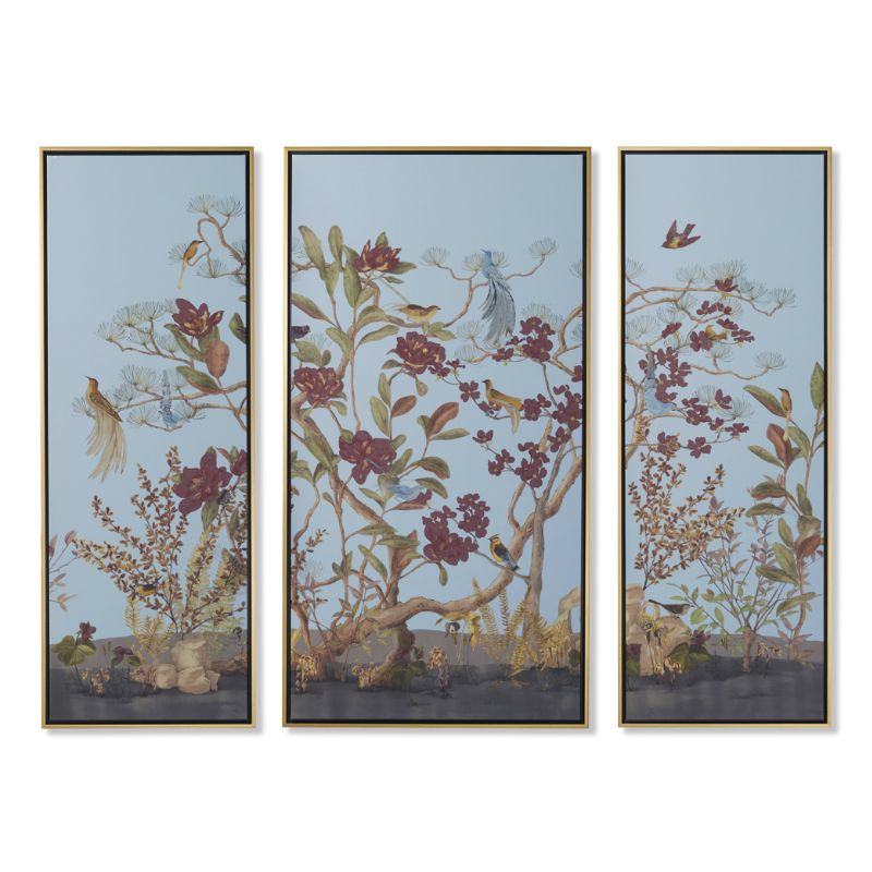 Frontgate Pheasants And Forest Giclee Triptych