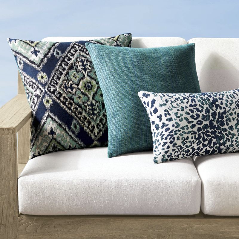 Frontgate Ikat Diamond, Wild One & Alba Indoor/outdoor Pillow Set By Elaine Smith In Multi