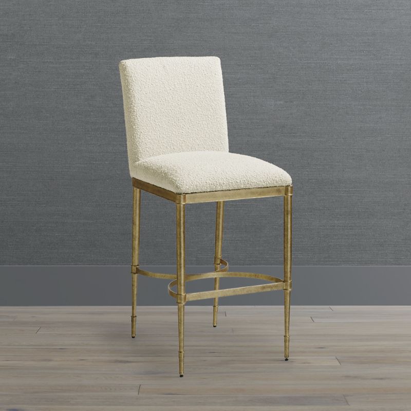 Frontgate Angelina Parsons Bar And Counter Stools In Matte Black,dove Velvet Counter Stool