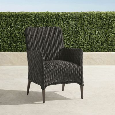 Beckham Dining Arm Chairs in Dark Sienna Wicker, Set of Two