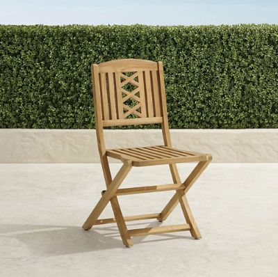 Eden Teak Folding Chairs. Set of Two