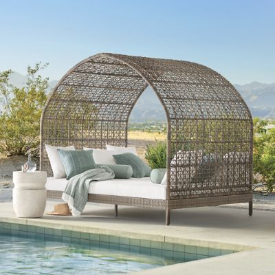 Malia Hanging Daybed in Pebble Finish Frontgate