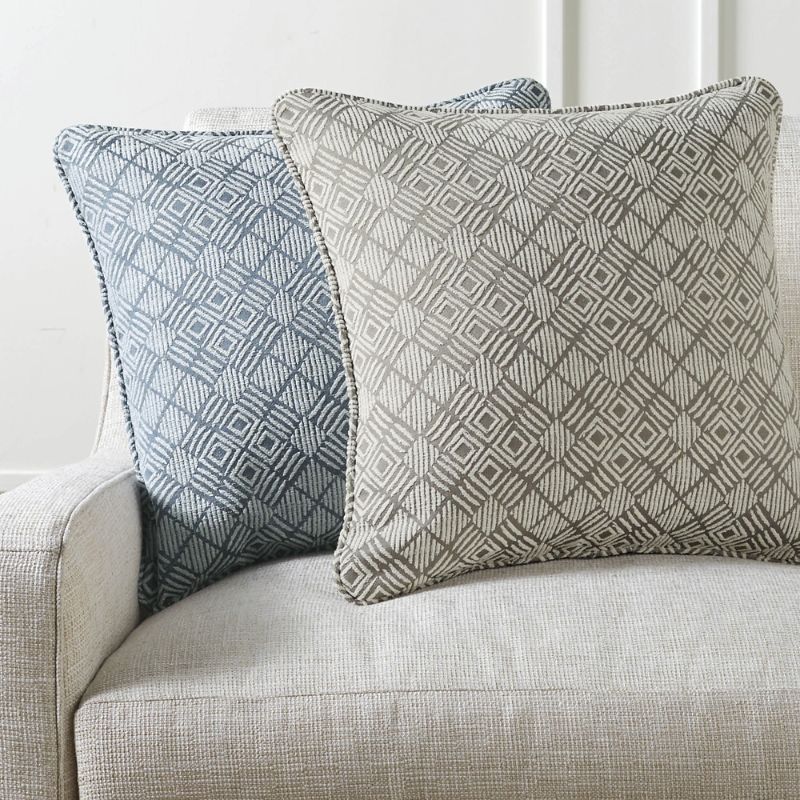 Frontgate Quadrille Pillow Cover In Brown
