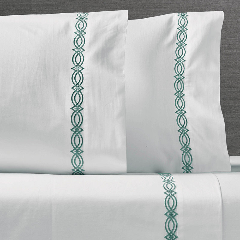 Set of 2 Frontgate Resort Collection Diamond Lattice Pillowcases