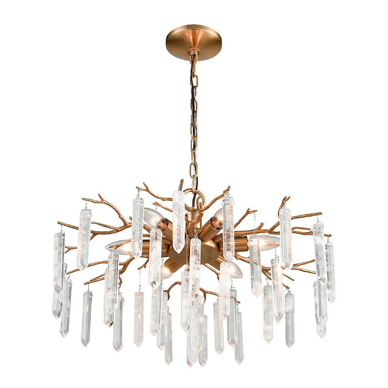 Frontgate Romilly Crystal Chandelier In Gold