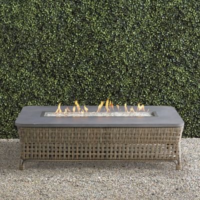 Seton Fire Table in Desert Wicker