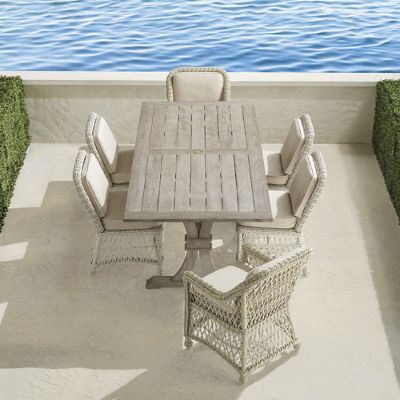 Hampton 7-pc. Dining Set in Ivory Wicker