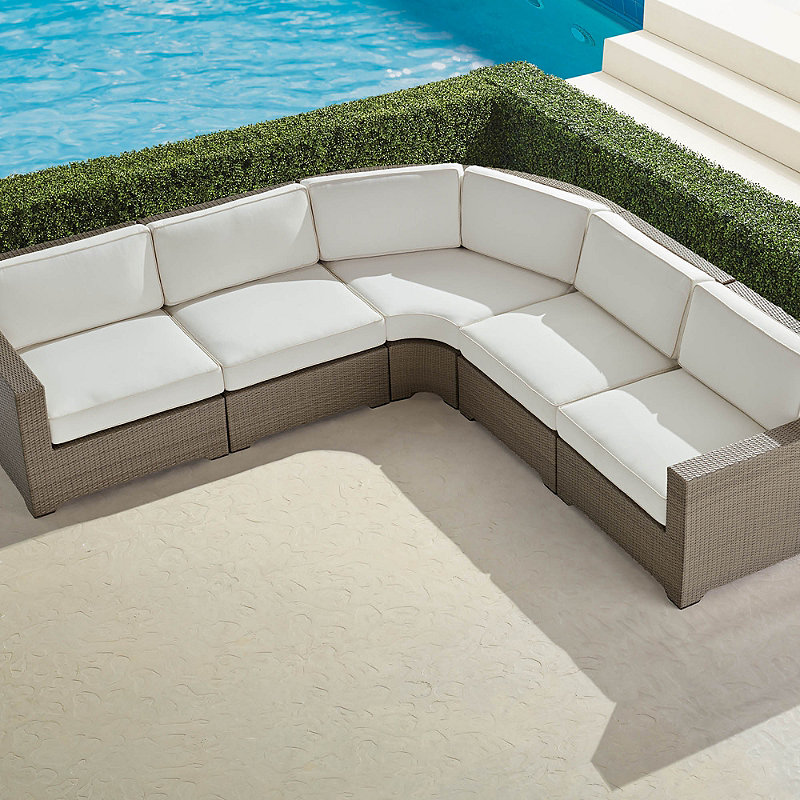 Palermo 5-pc Curved Modular Set in Dove Finish