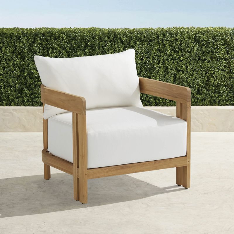 Frontgate Porticello Lounge Chair In Natural Teak