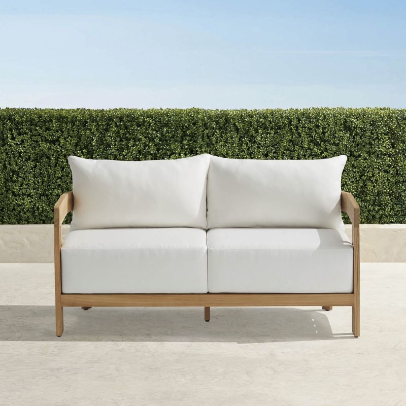 Frontgate Porticello Loveseat In Natural Teak