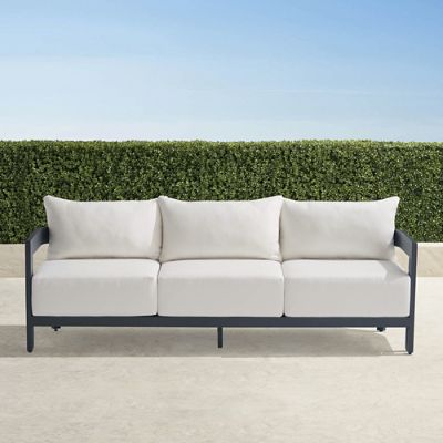 Porticello Sofa in Matte Black Aluminum