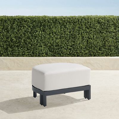 Porticello Ottoman in Matte Black Aluminum