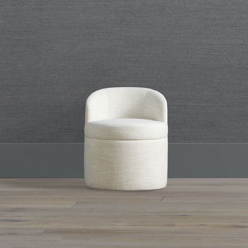 Frontgate Betty Vanity Stool In White