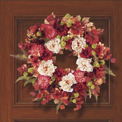 Bordeaux Peony Wreath