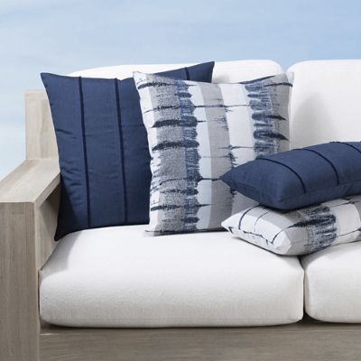 Stripe Shibori & Quadrille Indoor/Outdoor Pillow Collection by Elaine Smith