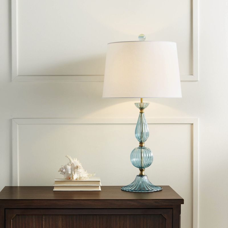 FRONTGATE ELSIE BLOWN GLASS TABLE LAMP 