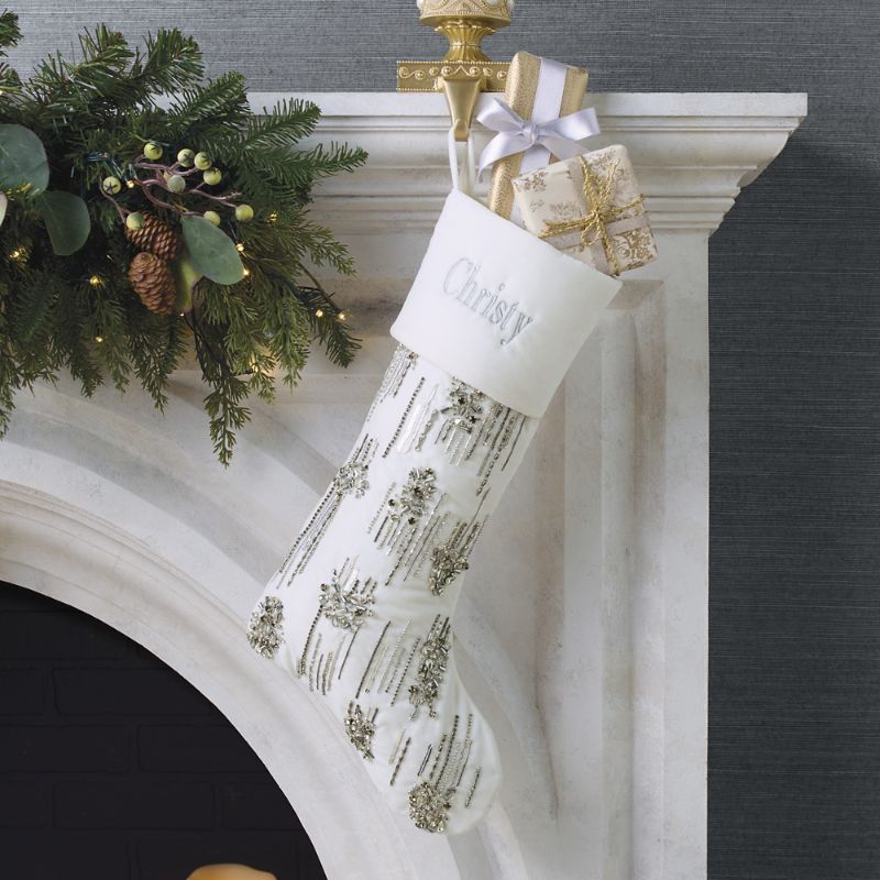 FRONTGATE ICY EMBELLISHED STOCKING 