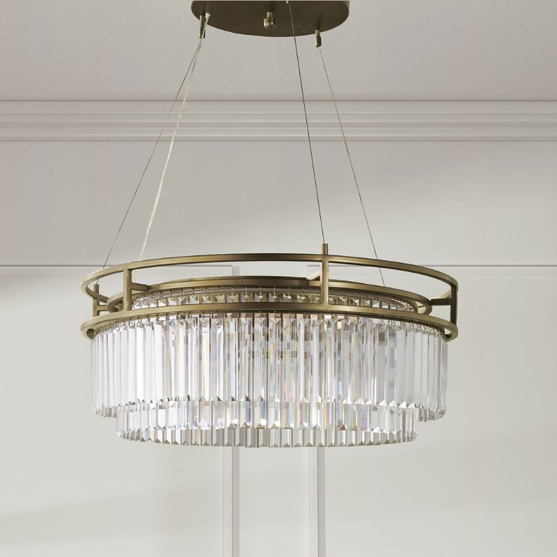 Frontgate Giovanna Round Crystal Chandelier