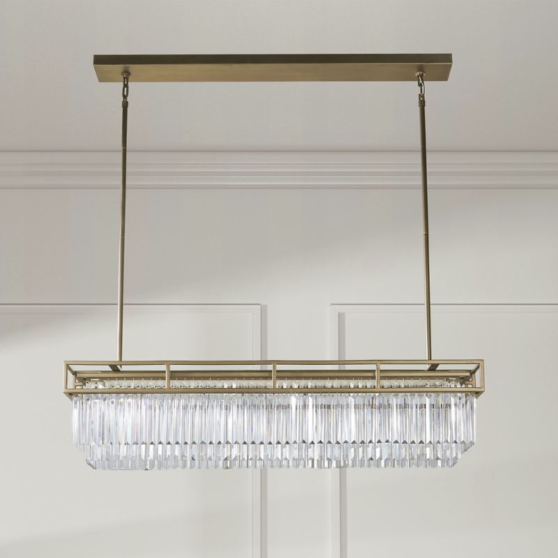 Frontgate Giovanna Linear Crystal Chandelier In Multi