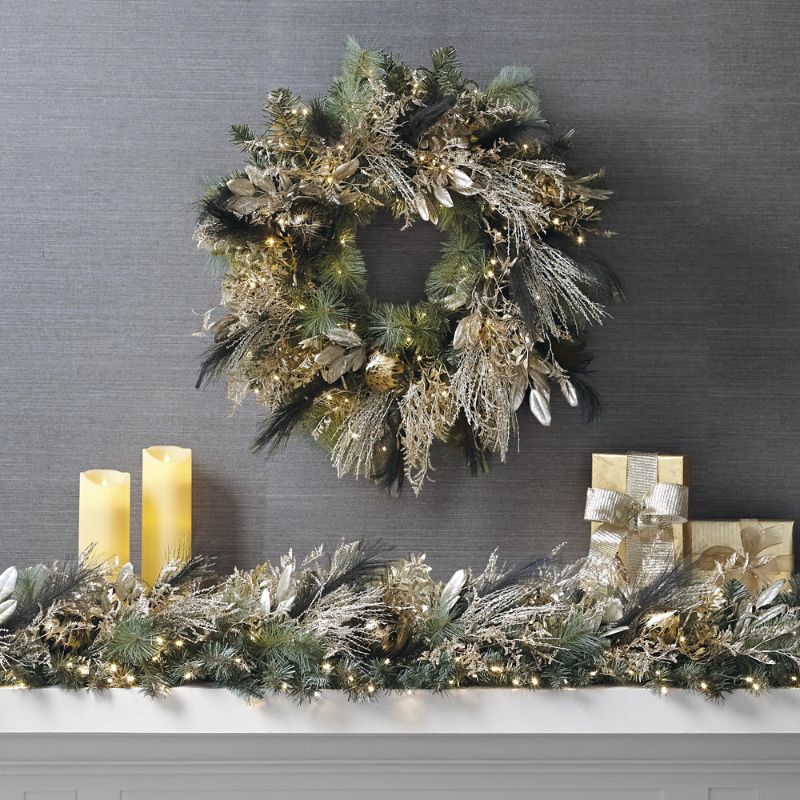 FRONTGATE 32" PRE-LIT WREATH 