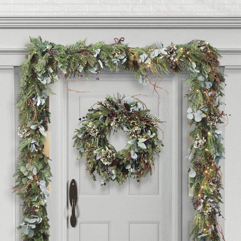 Frontgate Peony And Pine Cone Wreath