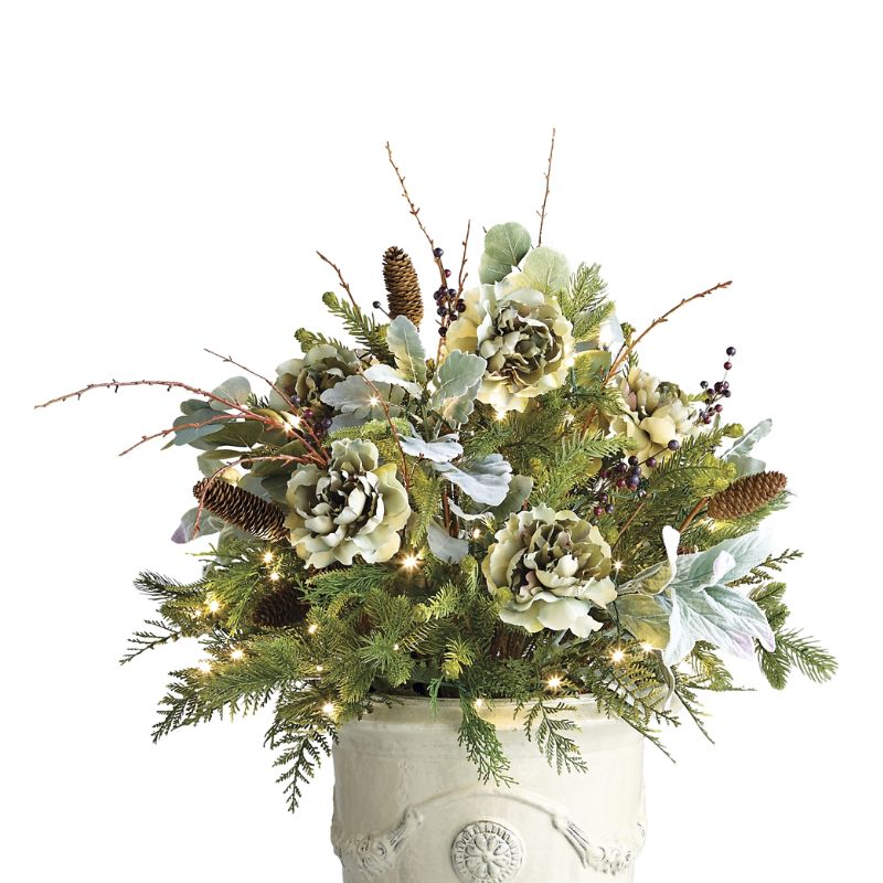 Frontgate Peony And Pine Cone Urn Filler