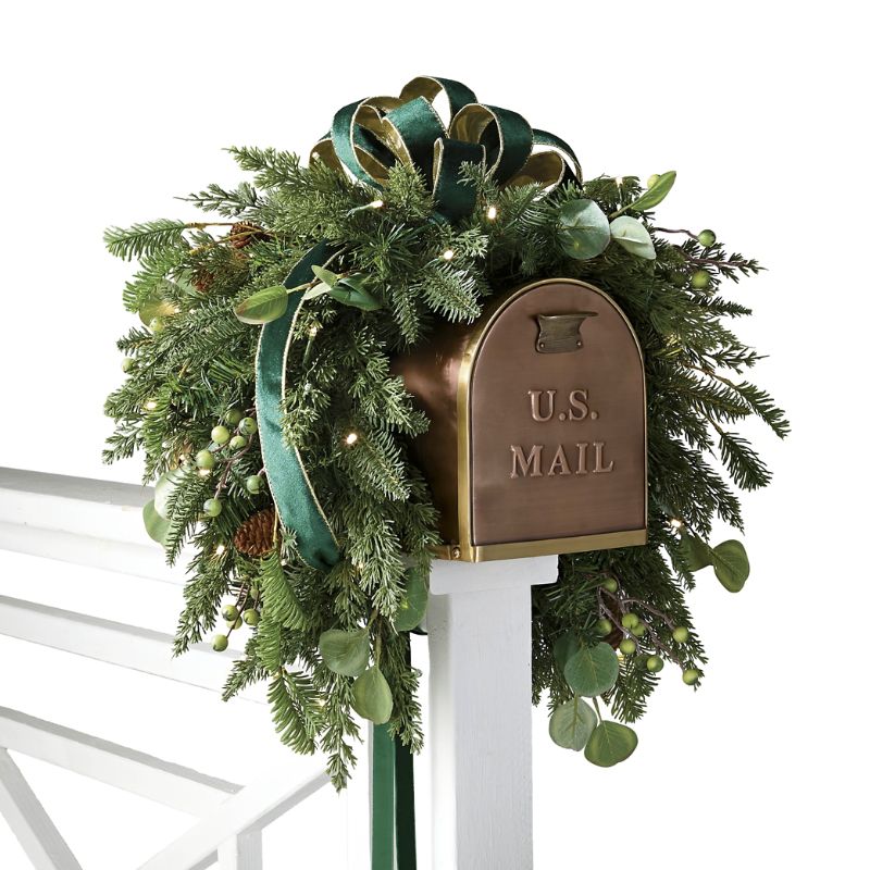 Frontgate Majestic Holiday Mailbox Swag