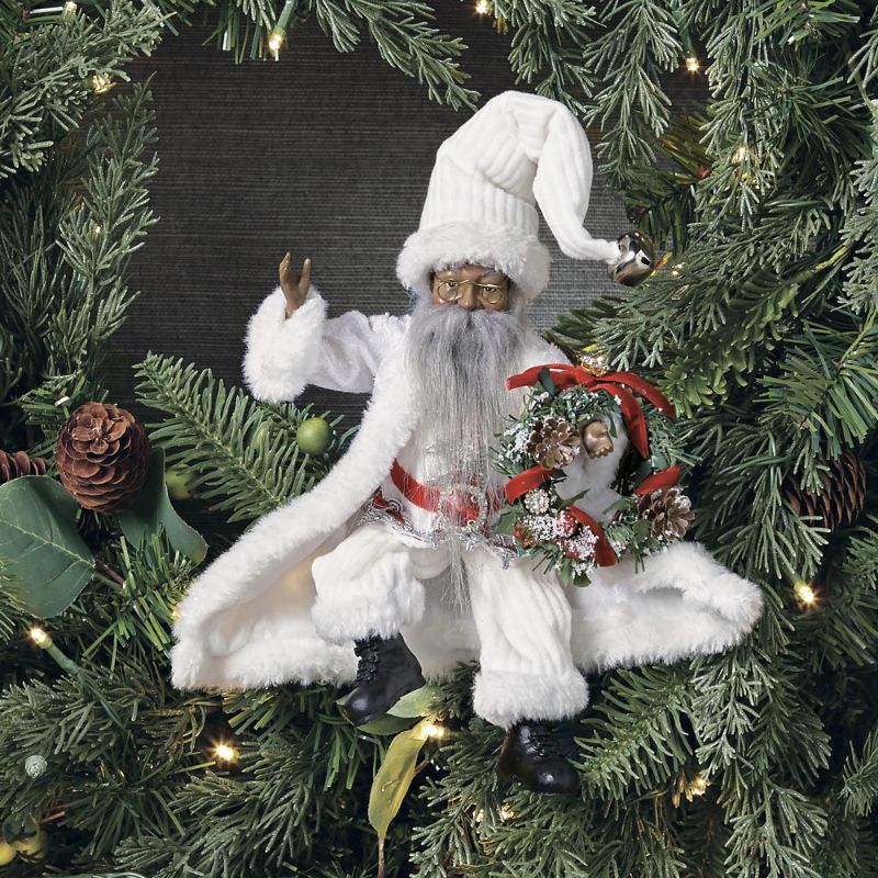 FRONTGATE CAST RESIN MINI SANTAS 