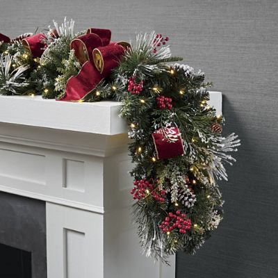 Christmas Cheer Flocked Garland