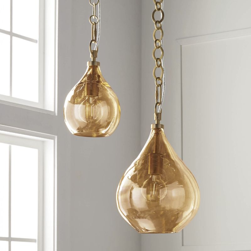 Frontgate Carmen Glass Pendant In Amber Luster