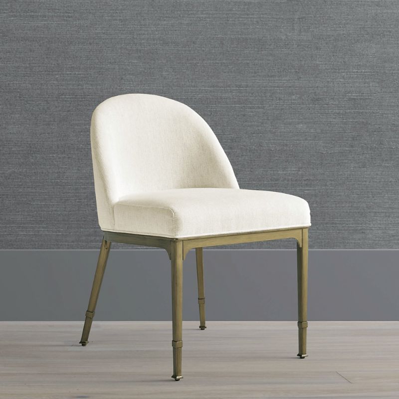 Frontgate Alana Vanity Chair In Oil Rubbed Bronze,snow Crypton Nomad Performance
