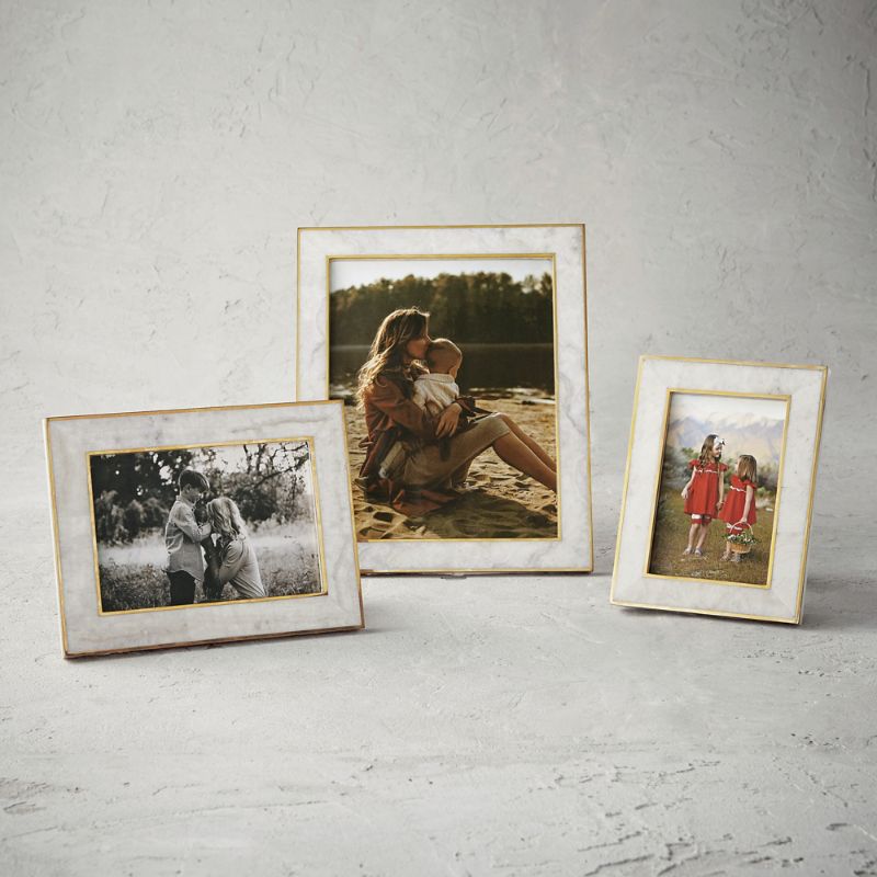 Frontgate Agatha Crystal Stone Photo Frame