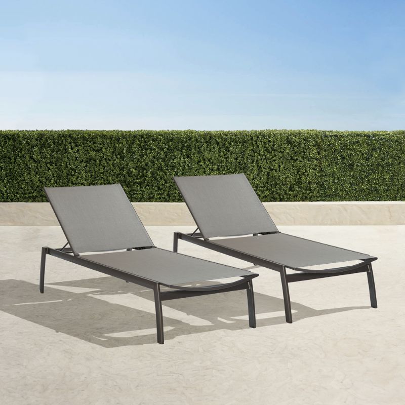 FRONTGATE SET OF 2 NEWPORT ALUMINUM CHAISES 