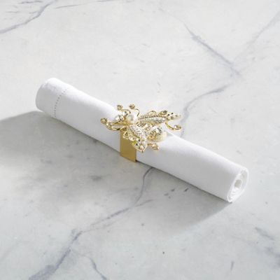 Glam Fly Napkin Ring, Set of Four