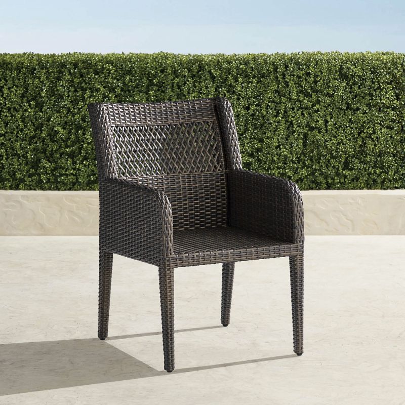 Frontgate Set Of 2 Pasadena Dining Arm Chairs In Bronze Wicker