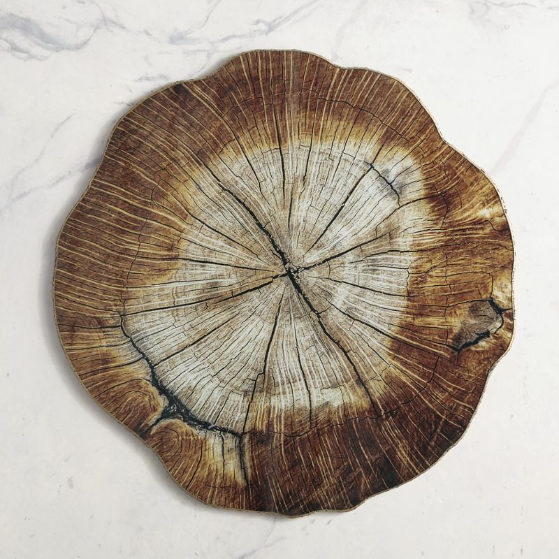 Frontgate Set Of 4 Cedar Wood Charger