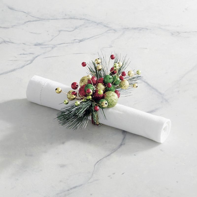 FRONTGATE SET OF 4 JINGLE NAPKIN RINGS 