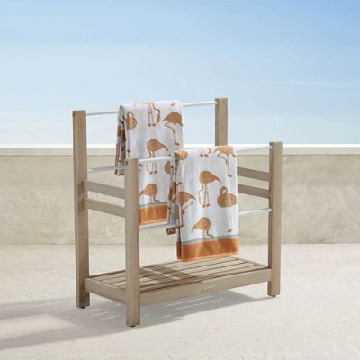 Frontgate Resort Collection Teak Pool Towel Stand