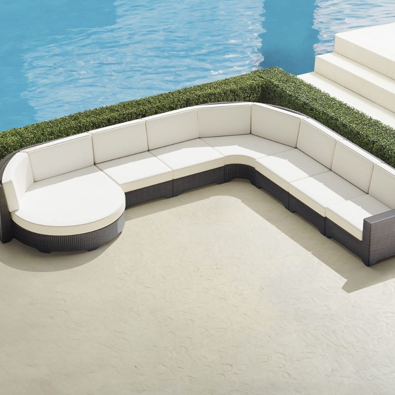 Frontgate Palermo 7-pc. Left-facing Daybed Set In Bronze Finish In ...
