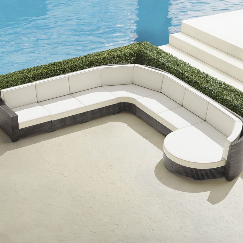Frontgate Palermo 7-pc. Right-facing Daybed Set In Bronze Finish