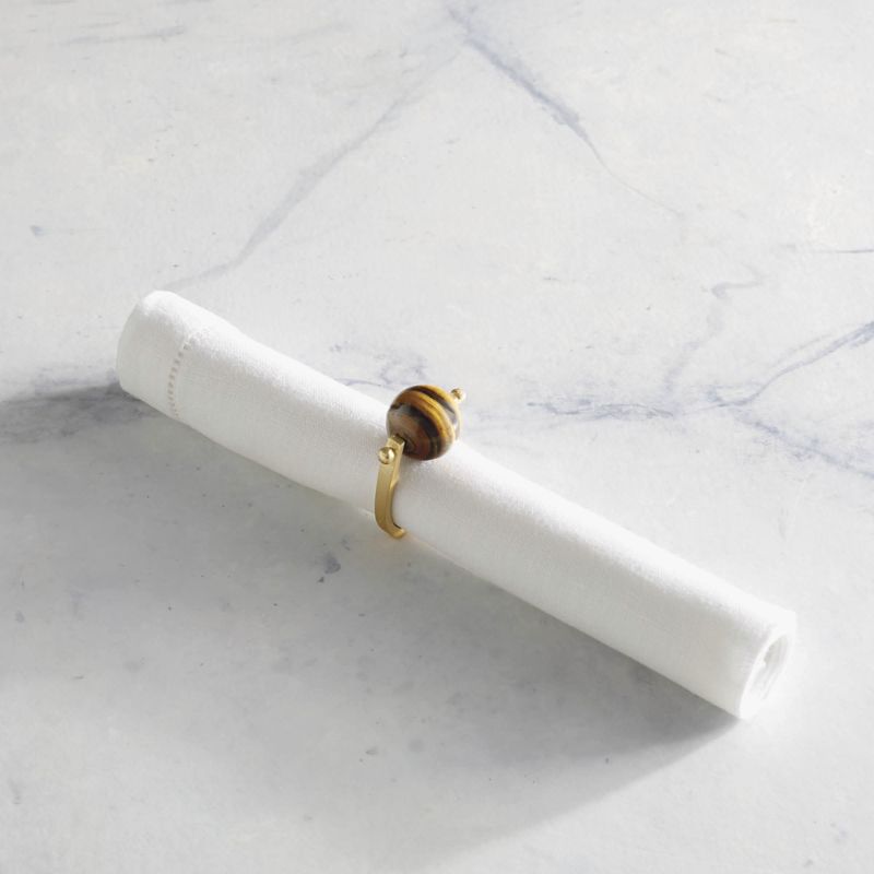 FRONTGATE SET OF 4 MINERAL NAPKIN RINGS 
