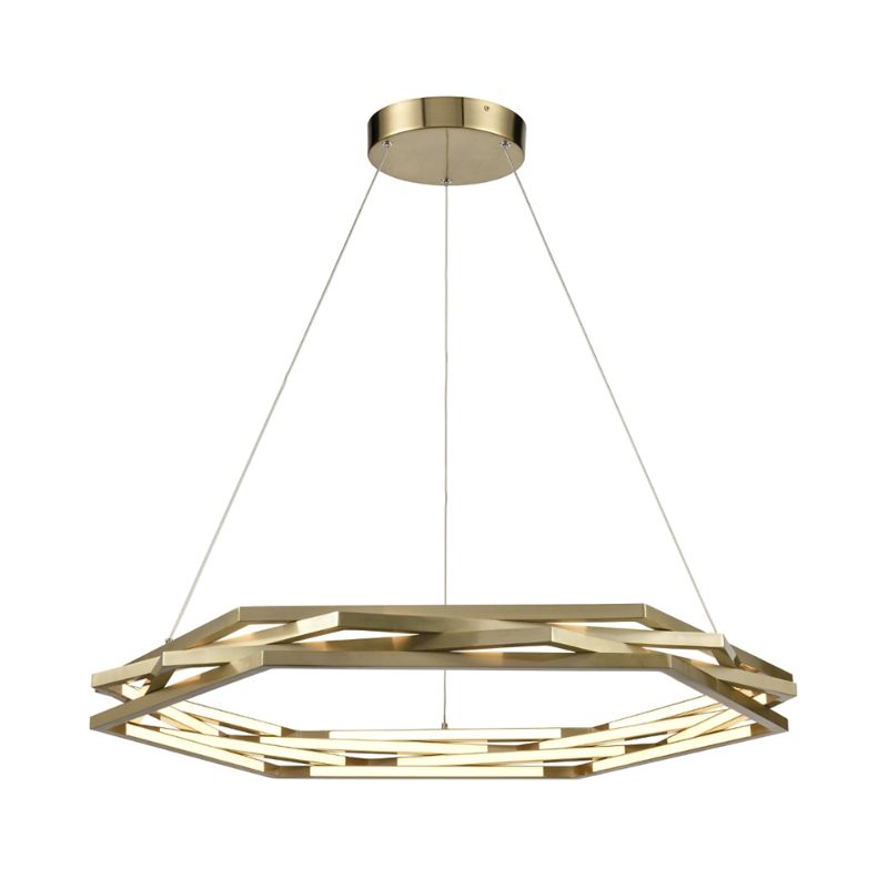 Frontgate Briarly Led Chandelier In Gold