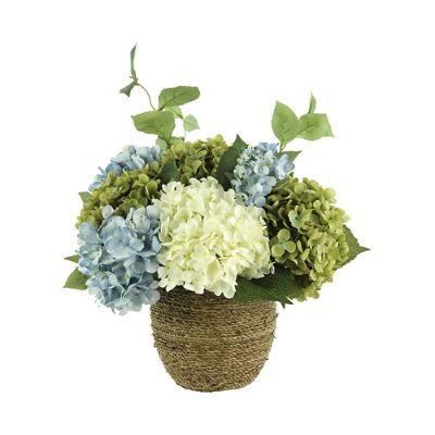 Blue Bouquet Arrangement in Rope Vase