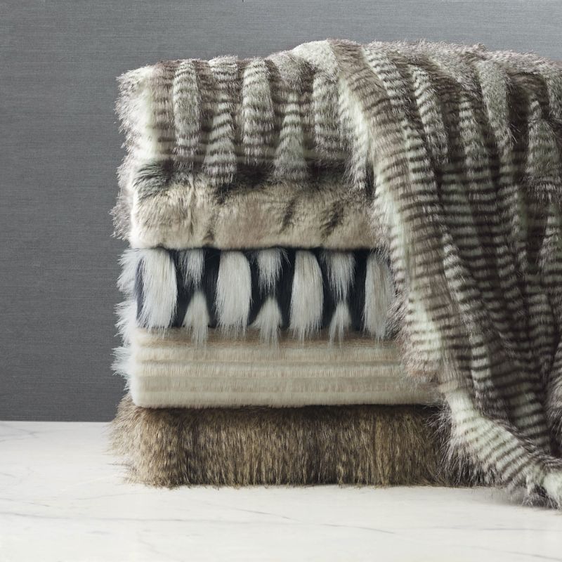 FRONTGATE COUTURE FAUX FUR THROWS 